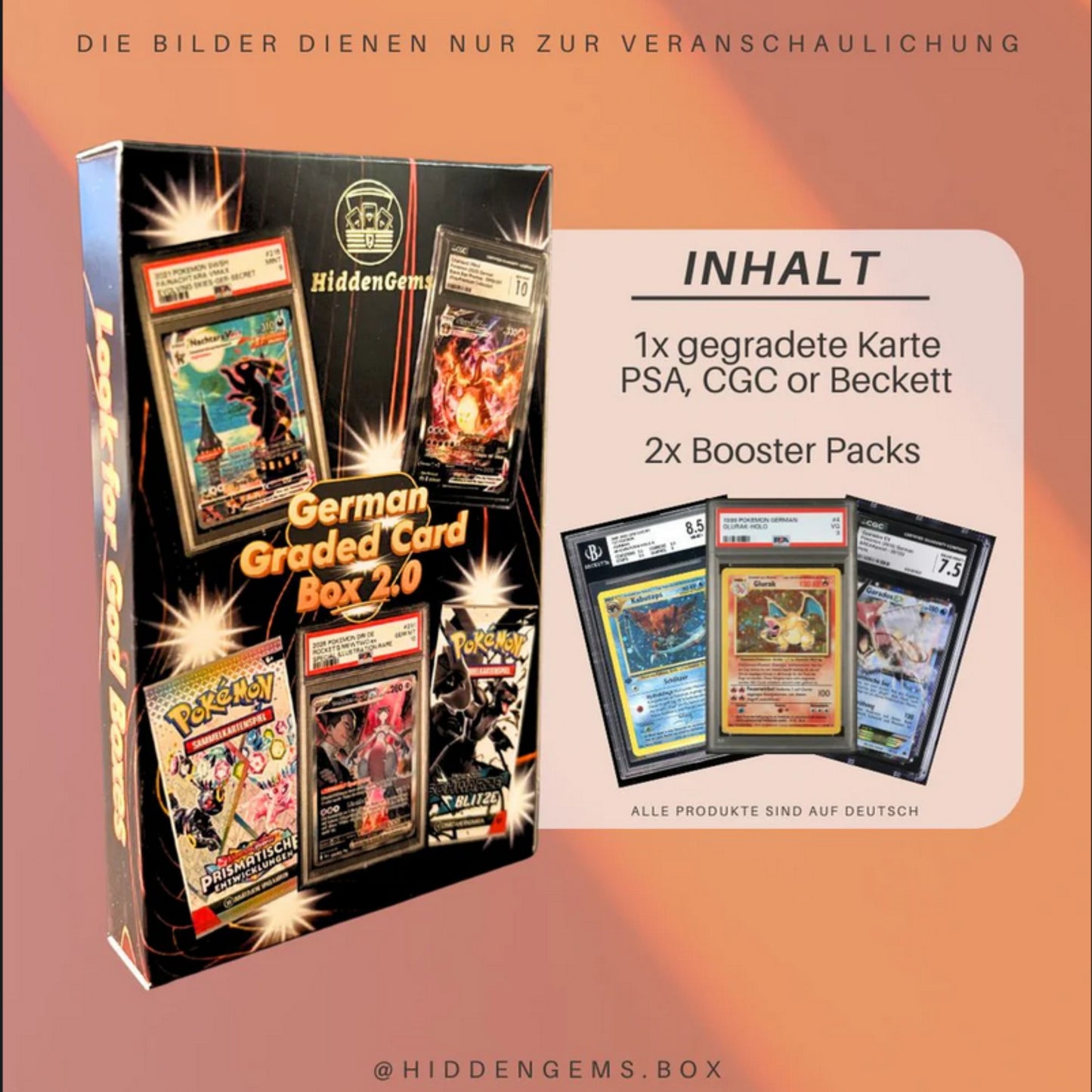 Hidden Gems - Pokémon German Graded Card Booster Box 2.0 Mystery Box